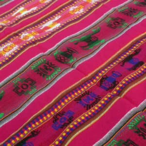 Traditional Andean Pattern Knitted Textile From Sacred Valley - Peru