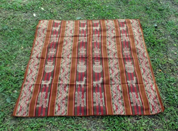 Traditional Andean Pattern Knitted Textile From Sacred Valley - Peru