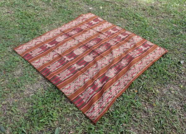 Traditional Andean Pattern Knitted Textile From Sacred Valley - Peru