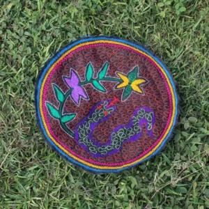 Snake and Chakruna Pattern Shipibo Embroidery